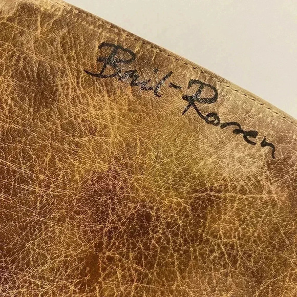 Hand painted multicolor crossbody leather handbag - Picture 7 of 8